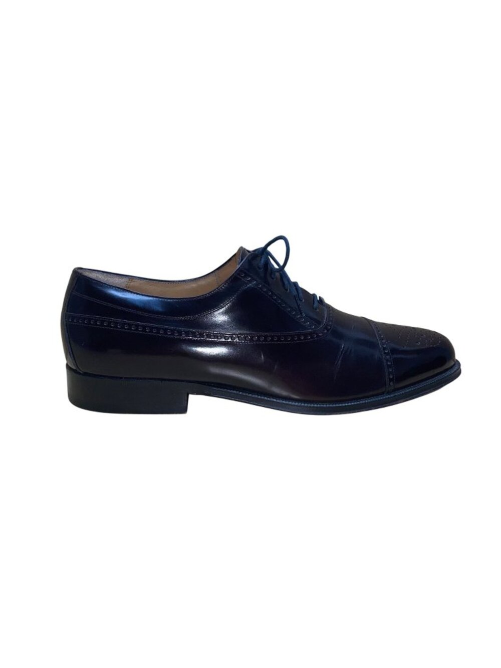 Bally Men’s Burgundy Leather Lace-Up Oxford Delano Dress Shoes Size 9.5 EEE